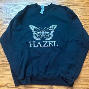 Black and grey Butterfly hoodie from Hazel boutique in New Jersey